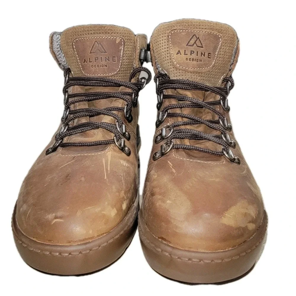 Cougar Swerve Women's 9 Hiking Boots Brown Leather Waterproof Winter Snow Alpine